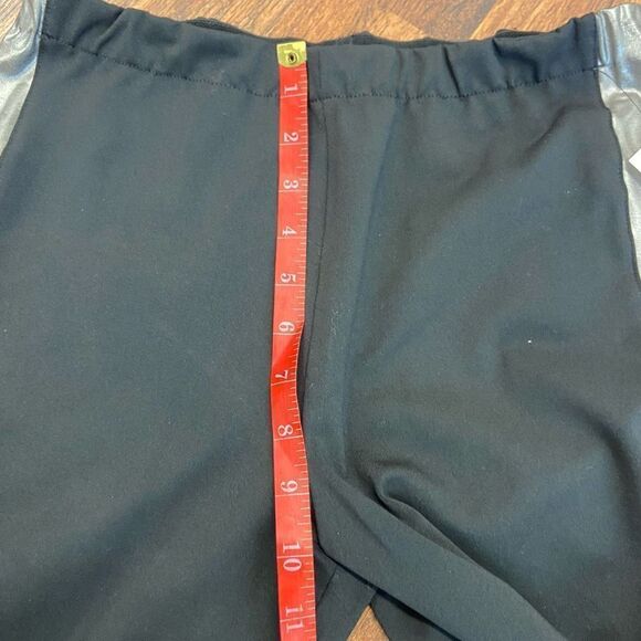 Norma Kamali Women's Black Elastic Waist Pull On Silver Side Leggings Medium NWT - Picture 7 of 8